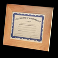 Millcroft Red Alder Finish Certificate Plaque